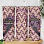 Custom Aotearoa Atua Rongomatane Skinny Tumbler God Of Cultivated Foods Koru Patterns