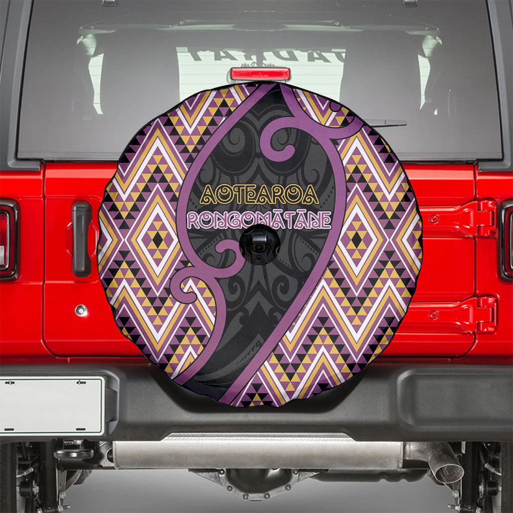 Aotearoa Atua Rongomatane Spare Tire Cover God Of Cultivated Foods Koru Patterns