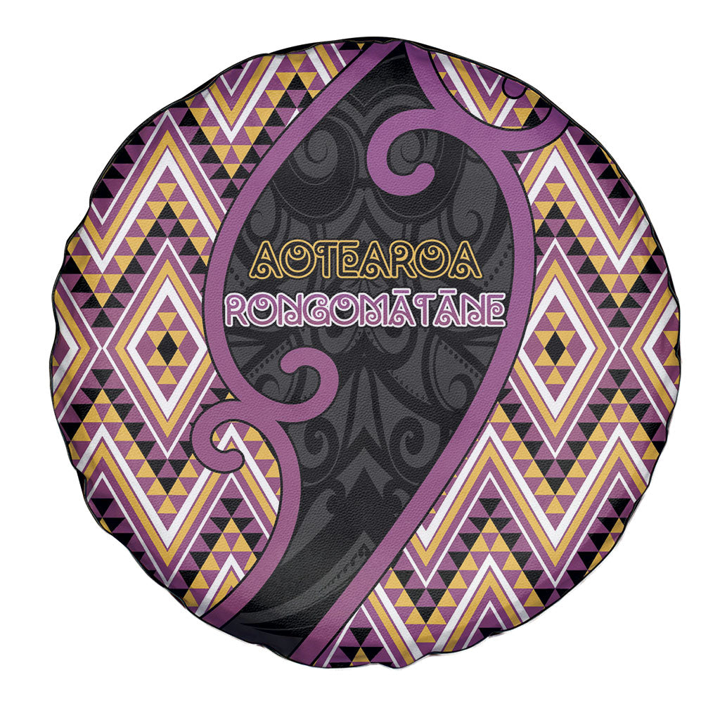 Aotearoa Atua Rongomatane Spare Tire Cover God Of Cultivated Foods Koru Patterns