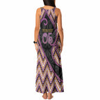 Custom Aotearoa Atua Rongomatane Tank Maxi Dress God Of Cultivated Foods Koru Patterns