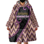Custom Aotearoa Atua Rongomatane Wearable Blanket Hoodie God Of Cultivated Foods Koru Patterns