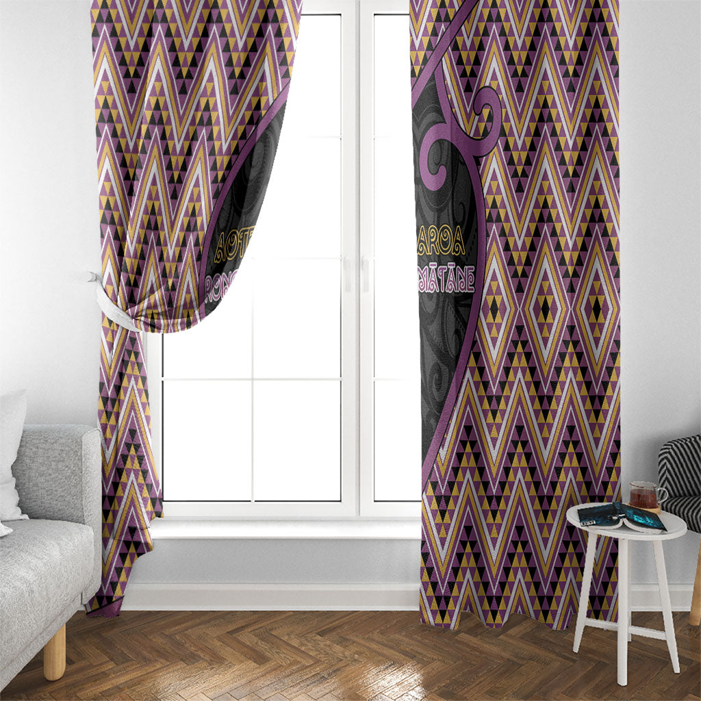 Aotearoa Atua Rongomatane Window Curtain God Of Cultivated Foods Koru Patterns