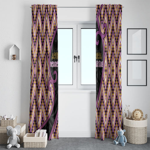 Aotearoa Atua Rongomatane Window Curtain God Of Cultivated Foods Koru Patterns