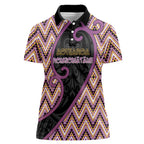 Custom Aotearoa Atua Rongomatane Women Polo Shirt God Of Cultivated Foods Koru Patterns