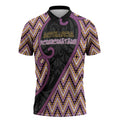 Custom Aotearoa Atua Rongomatane Zipper Polo Shirt God Of Cultivated Foods Koru Patterns