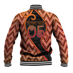 Custom Aotearoa Atua Ruaumoko Baseball Jacket God Of Volcanoes Koru Patterns