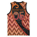 Custom Aotearoa Atua Ruaumoko Basketball Jersey God Of Volcanoes Koru Patterns