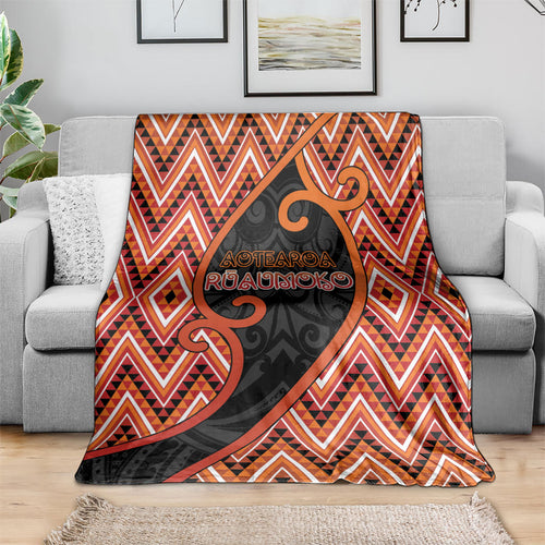 Aotearoa Atua Ruaumoko Blanket God Of Volcanoes Koru Patterns