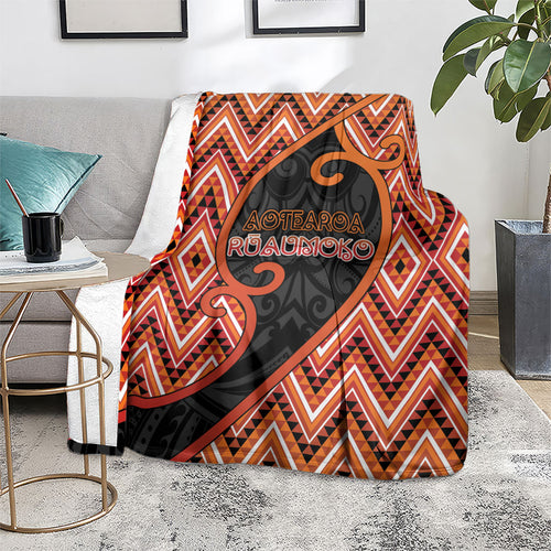 Aotearoa Atua Ruaumoko Blanket God Of Volcanoes Koru Patterns
