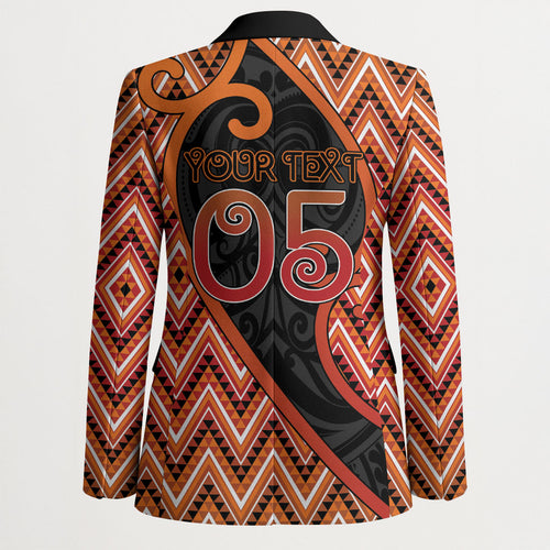 Custom Aotearoa Atua Ruaumoko Blazer God Of Volcanoes Koru Patterns