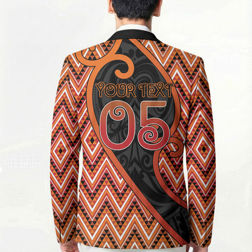 Custom Aotearoa Atua Ruaumoko Blazer God Of Volcanoes Koru Patterns