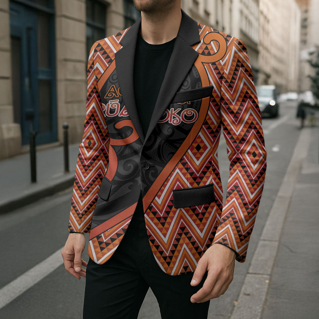 Custom Aotearoa Atua Ruaumoko Blazer God Of Volcanoes Koru Patterns