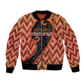 Custom Aotearoa Atua Ruaumoko Bomber Jacket God Of Volcanoes Koru Patterns