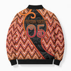 Custom Aotearoa Atua Ruaumoko Bomber Puffer Jacket God Of Volcanoes Koru Patterns