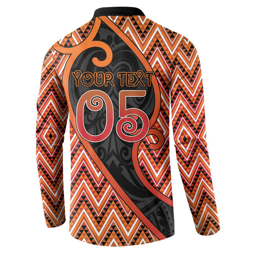 Custom Aotearoa Atua Ruaumoko Button Sweatshirt God Of Volcanoes Koru Patterns