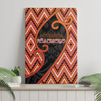 Aotearoa Atua Ruaumoko Canvas Wall Art God Of Volcanoes Koru Patterns