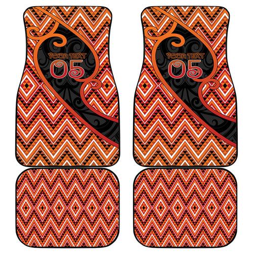 Custom Aotearoa Atua Ruaumoko Car Mats God Of Volcanoes Koru Patterns