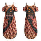 Custom Aotearoa Atua Ruaumoko Couples Matching Summer Maxi Dress and Hawaiian Shirt God Of Volcanoes Koru Patterns