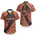 Custom Aotearoa Atua Ruaumoko Couples Matching Tank Maxi Dress and Hawaiian Shirt God Of Volcanoes Koru Patterns