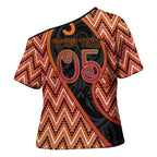Custom Aotearoa Atua Ruaumoko Cross Shoulder Shirt God Of Volcanoes Koru Patterns