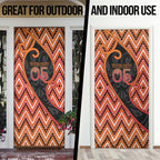 Custom Aotearoa Atua Ruaumoko Door Cover God Of Volcanoes Koru Patterns
