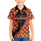 Custom Aotearoa Atua Ruaumoko Hawaiian Shirt God Of Volcanoes Koru Patterns