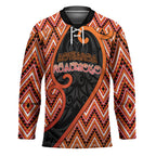 Custom Aotearoa Atua Ruaumoko Hockey Jersey God Of Volcanoes Koru Patterns