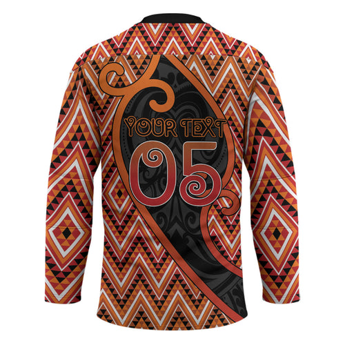 Custom Aotearoa Atua Ruaumoko Hockey Jersey God Of Volcanoes Koru Patterns