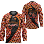 Custom Aotearoa Atua Ruaumoko Hockey Jersey God Of Volcanoes Koru Patterns