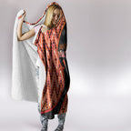 Aotearoa Atua Ruaumoko Hooded Blanket God Of Volcanoes Koru Patterns