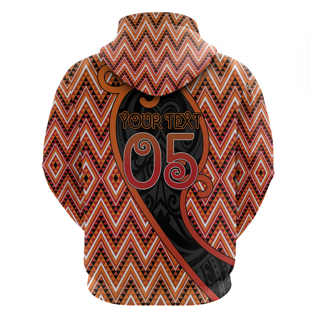 Custom Aotearoa Atua Ruaumoko Hoodie God Of Volcanoes Koru Patterns