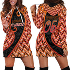 Custom Aotearoa Atua Ruaumoko Hoodie Dress God Of Volcanoes Koru Patterns