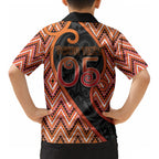 Custom Aotearoa Atua Ruaumoko Kid Hawaiian Shirt God Of Volcanoes Koru Patterns