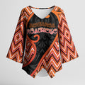 Custom Aotearoa Atua Ruaumoko Kimono Sleeve Blouse God Of Volcanoes Koru Patterns
