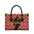 Aotearoa Atua Ruaumoko Leather Bag God Of Volcanoes Koru Patterns