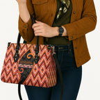 Aotearoa Atua Ruaumoko Leather Bag God Of Volcanoes Koru Patterns