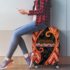 Aotearoa Atua Ruaumoko Luggage Cover God Of Volcanoes Koru Patterns