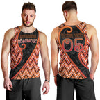 Custom Aotearoa Atua Ruaumoko Men Tank Top God Of Volcanoes Koru Patterns