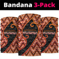 Aotearoa Atua Ruaumoko Neck Gaiter God Of Volcanoes Koru Patterns