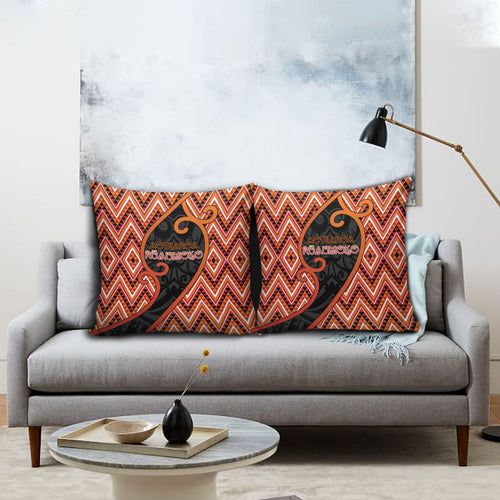 Aotearoa Atua Ruaumoko Pillow Cover God Of Volcanoes Koru Patterns