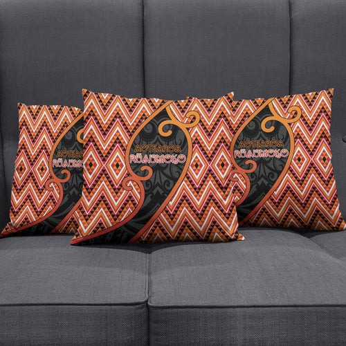 Aotearoa Atua Ruaumoko Pillow Cover God Of Volcanoes Koru Patterns