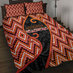 Aotearoa Atua Ruaumoko Quilt Bed Set God Of Volcanoes Koru Patterns