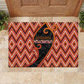 Aotearoa Atua Ruaumoko Rubber Doormat God Of Volcanoes Koru Patterns