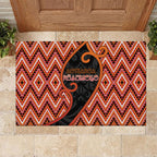 Aotearoa Atua Ruaumoko Rubber Doormat God Of Volcanoes Koru Patterns