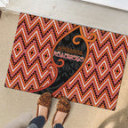 Aotearoa Atua Ruaumoko Rubber Doormat God Of Volcanoes Koru Patterns