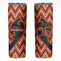Custom Aotearoa Atua Ruaumoko Skinny Tumbler God Of Volcanoes Koru Patterns
