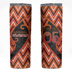 Custom Aotearoa Atua Ruaumoko Skinny Tumbler God Of Volcanoes Koru Patterns
