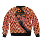 Custom Aotearoa Atua Ruaumoko Sleeve Zip Bomber Jacket God Of Volcanoes Koru Patterns