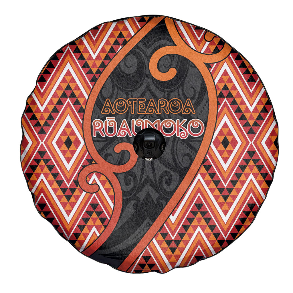 Aotearoa Atua Ruaumoko Spare Tire Cover God Of Volcanoes Koru Patterns