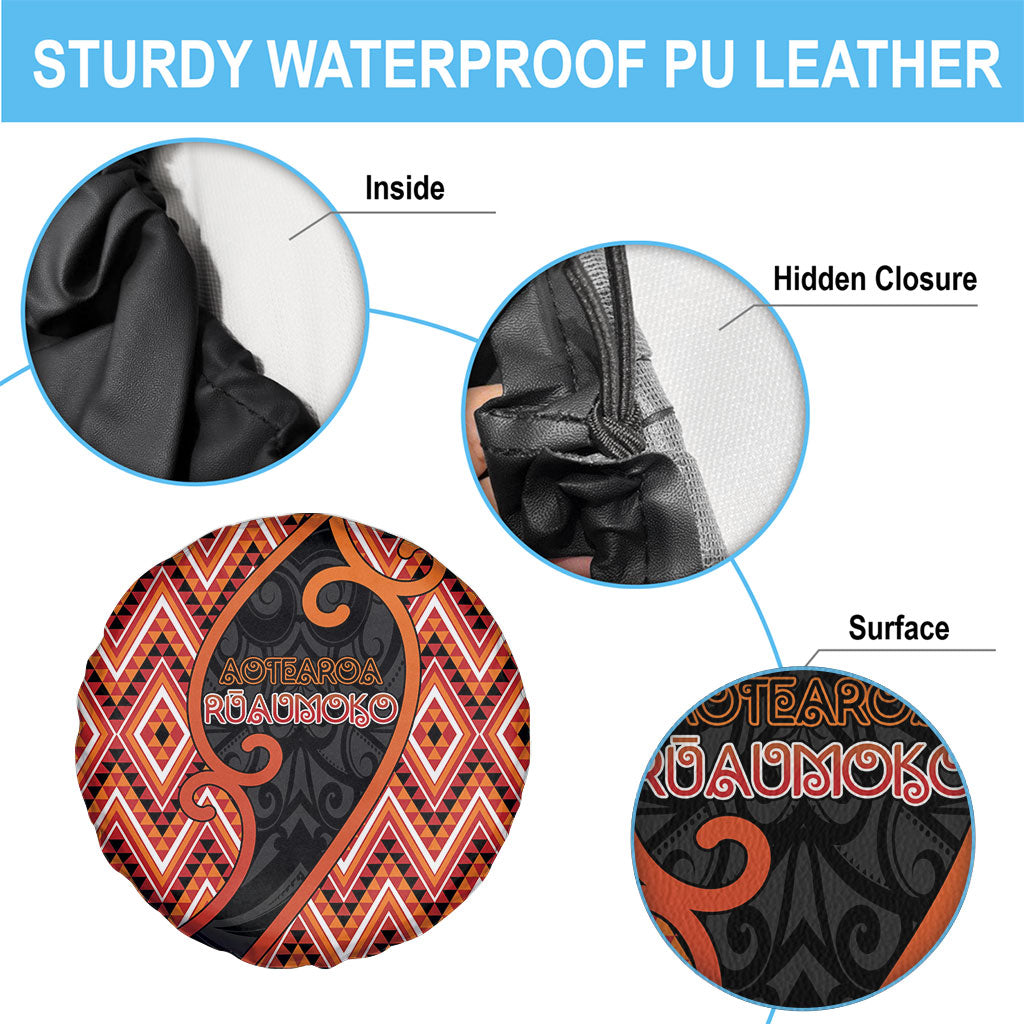 Aotearoa Atua Ruaumoko Spare Tire Cover God Of Volcanoes Koru Patterns